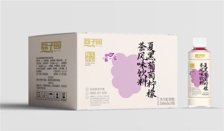 夏黑葡萄檸檬茶風(fēng)味飲料550mlx15瓶
