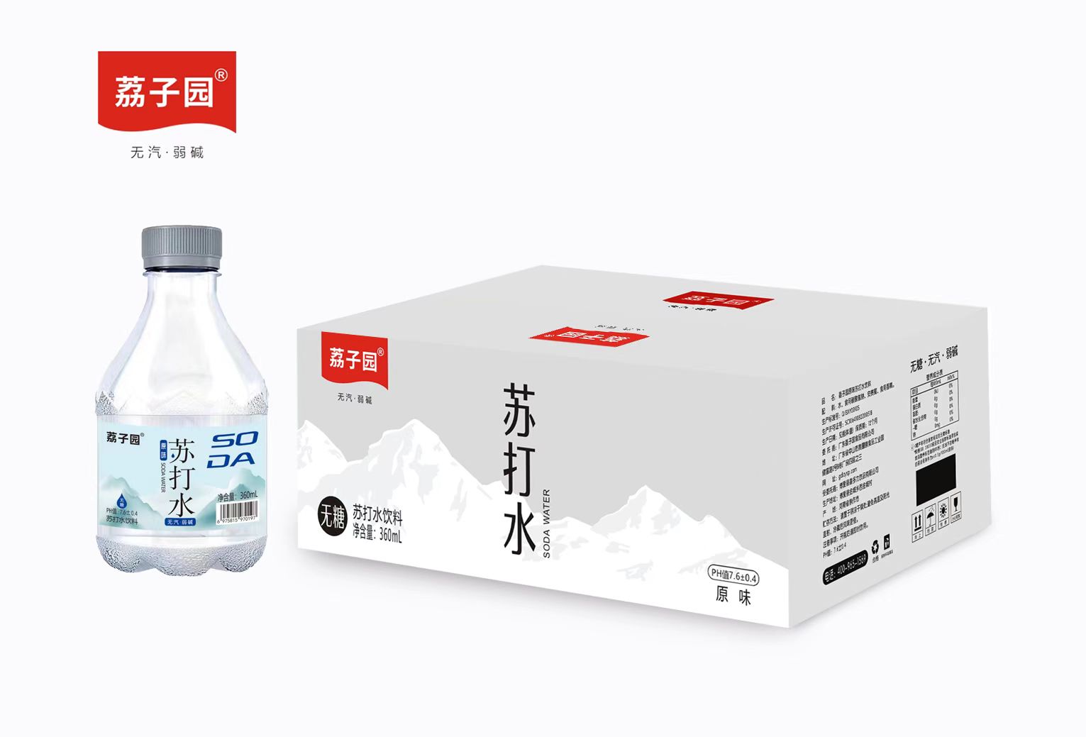 荔子園蘇打水360ml